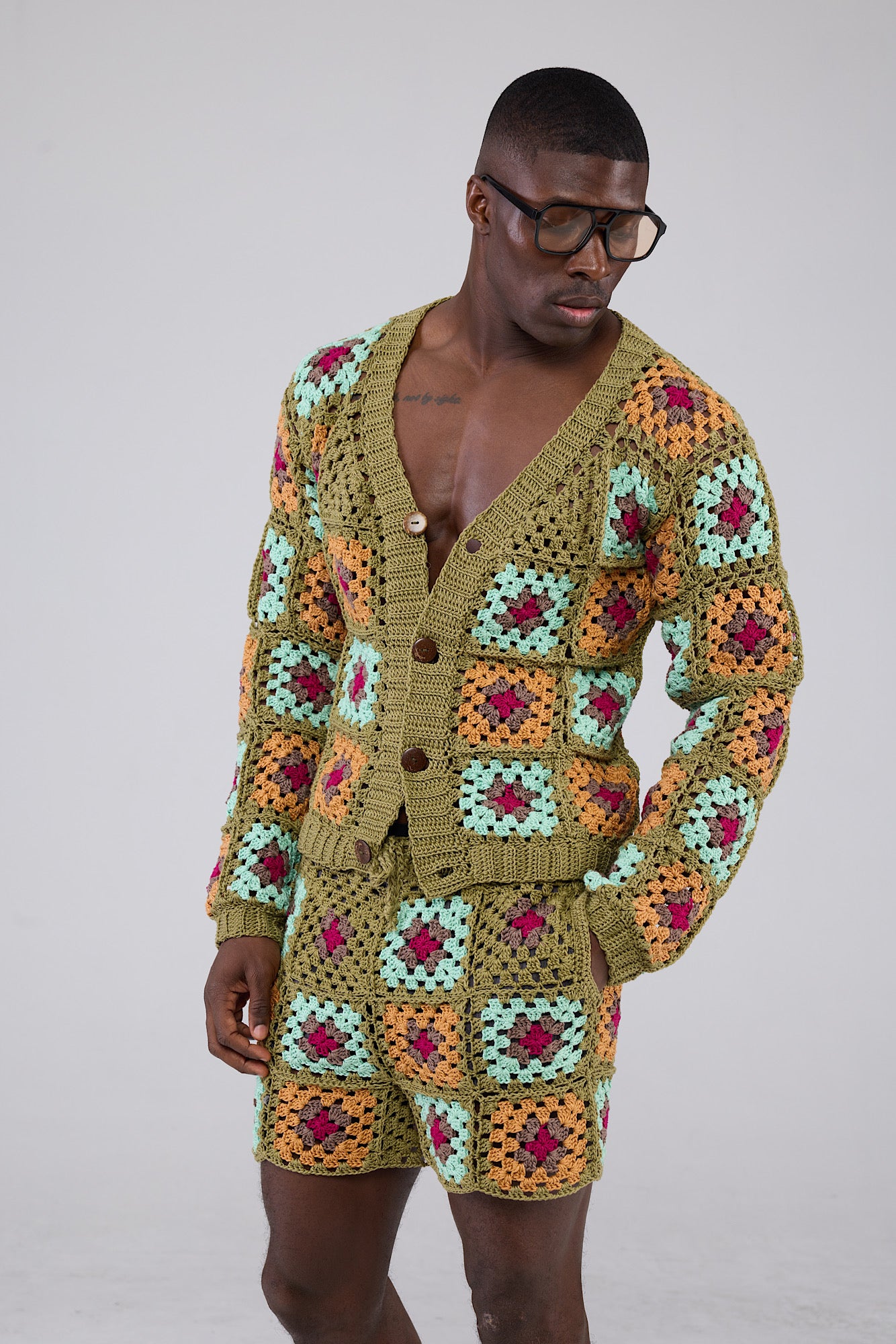 Hombre crochet cardigan – Lee Rickie Collection