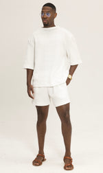 Santos Short white knit short set