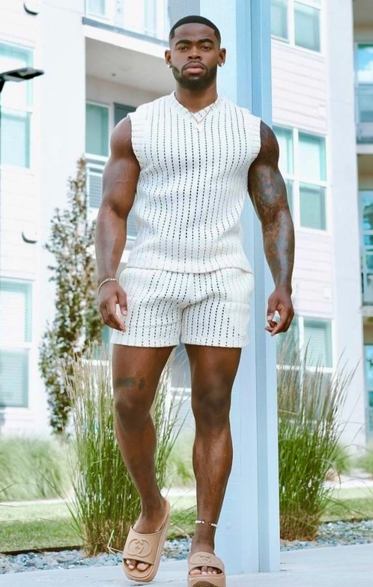 Knit tank top short set – Lee Rickie Collection