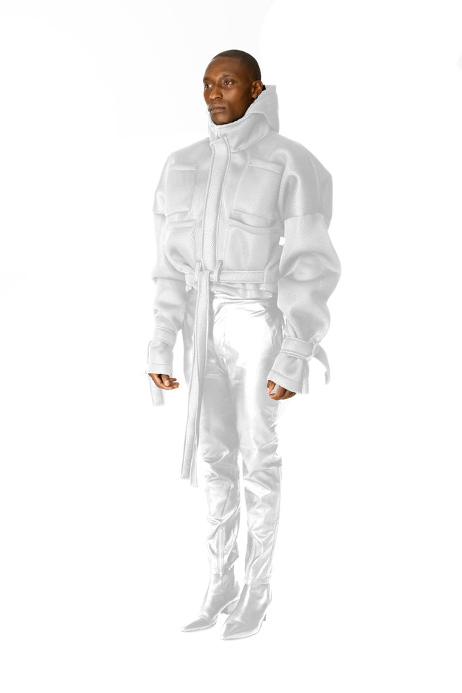 White Pavarotti sport cropped jacket