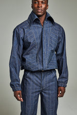 Law Denim pinstripe pant suit