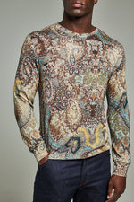 Monti paisley long sleeve crewneck