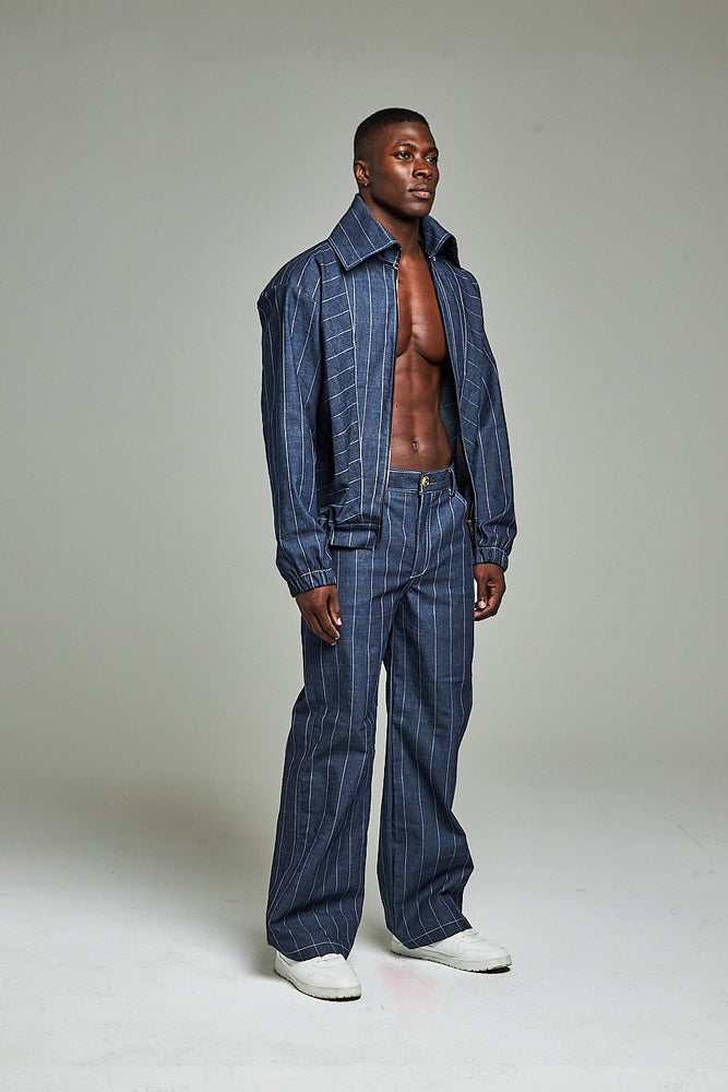 Law Denim pinstripe pant suit