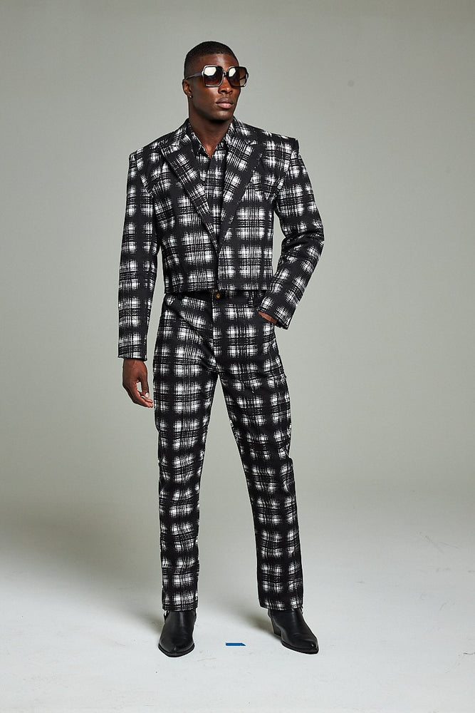 Fahzarr 3 piece plaid suit