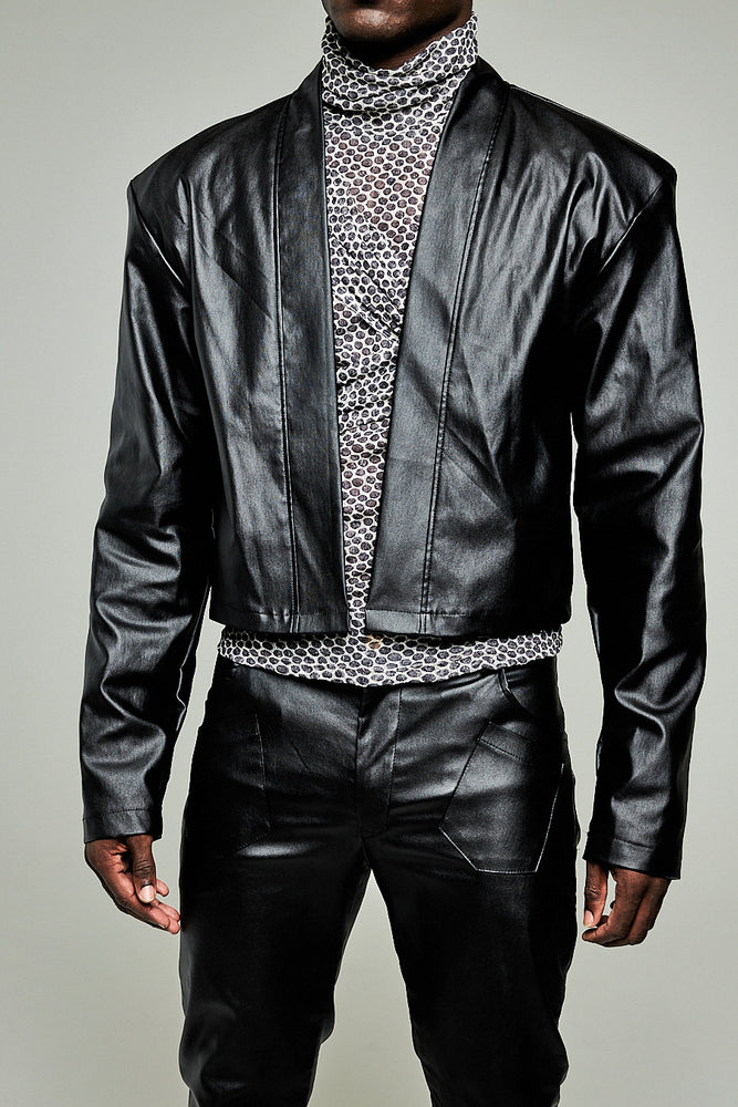 Bolero Biker vegan leather jacket