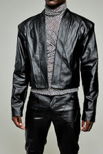 Biker vegan leather jacket