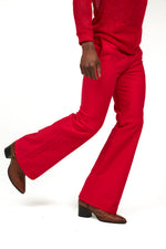 Sidney Red flare leg pant
